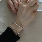 Men's Women's Vintage Hasp Bracelet - Silver - Unisex Bracelet - Adjustable - Alloy/Silver Plated - image 6