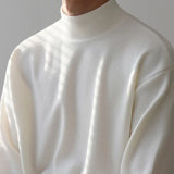 Men's Thin Lightweight Mock Turtleneck - Black - Lightweight Sweater - 4XL - Polyester - image 26