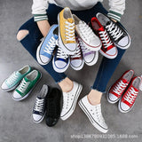 Women's Casual Flat Canvas Sneakers - Black/White - Sneakers - 43 B - Canvas - image 8