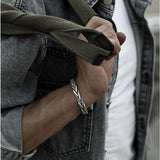 Men's Women's Braided Twist Bracelet - Silver - AL6122 - Adjustable - Alloy/Silver Plated - image 5