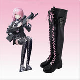 Women's Cosplay Gothic Lace Up Boots - Black - Boots - 46 B - PU Patent Leather - image 8