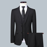 Men's High Quality 3 Pcs Formal Dress Suit - Grey - 1 / 3 Pcs Suit - M (EUR XXS) - Polyester - image 37