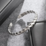 Men's Women's Nordic Twist Bracelet - Silver - AL20552 - Adjustable - Alloy/Silver Plated - image 9