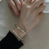 Men's Women's Vintage Hasp Bracelet - Silver - Unisex Bracelet - Adjustable - Alloy/Silver Plated - image 11