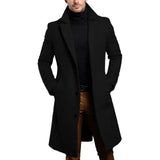 Men's Elegant 3/4 Casual Business Coats - Black - Jacket - 3XL - Polyester - image 16