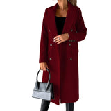 Funki Buys | Jackets | Women's Double Breasted Long Overcoat