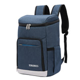 Thermal Insulated Food Drink Backpack - Light Blue 2 - Cooler - L - Oxford Nylon - image 13