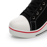 Women's Canvas Elevator Platform Sneaker - Black - Platform Sneakers - 43 B - Canvas - image 31