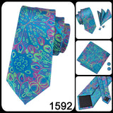 Men's 3 Pcs Elegant Formal Silk Tie Sets - Blue/Gray - SN3242 - One Size - Silk - image 20