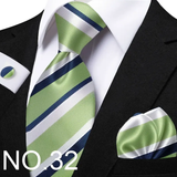 Funki Buys | Neckties | Men's 3 Pcs Striped Jacquard Tie Set