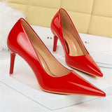 Women's Formal Mid-Heel Nude Scarpins - Nude - 10.5cm - Formal Stilettos - 43 B - PU Patent Leather - image 21