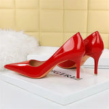 Women's Formal Mid-Heel Nude Scarpins - Nude - 10.5cm - Formal Stilettos - 43 B - PU Patent Leather - image 24