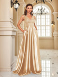 Funki Buys | Dresses | Women's Elegant Satin Sequin Dresses