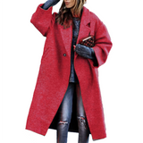 Women's Long Woolen Loose Overcoat - Black - Ladies Coat - XXL - Wool Blend - image 32