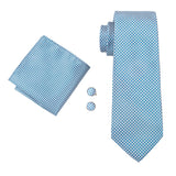 Funki Buys | Neckties | Men's 3 Pcs Blue Formal Silk Tie Set