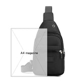 Canvas Multi Pocket Crossbody Chest Bag - Black - Chest Bag - Small - Canvas - image 18