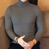 Men's High Neck Mock Neck Pullovers - Beige - Mock Neck Shirt - Asian 3XL(70-95Kg) - Polyester - image 12