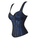 Women's Pretty Strappy Lace Up Corset - Purple - Corset Top - 6XL - Polyester - image 8