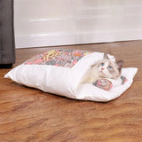 Cat Sleeping Bag Japanese Cat Bed - Pink/Gray - Cat Sleeping Bag - XL - Cotton - image 30