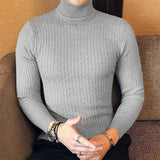 Men's High Neck Mock Neck Pullovers - Beige - Mock Neck Shirt - Asian 3XL(70-95Kg) - Polyester - image 11