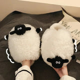 Unisex Cute Sheep Slippers - White - Sheep Slippers - 36-37 - Plush - image 13