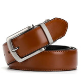 Men's Genuine Leather Reversible Belt - Brown/Black - Men's Belt - 105cm (Waist 90cm) - Genuine Leather - image 2