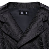 Men's 4 Pcs Teal Silk Paisley Tie Vest Set - Teal - 4pc Tie Set - MD-0412-7885 - 3XL - Silk - image 10