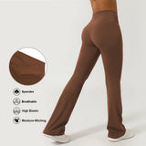 Women's Fashion Yoga Flare Leggings - Black - Yoga Pants - XXL - Polyester - image 19