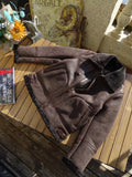 Men's Genuine Leather Sheepskin Jacket - Black - Bomber Jacket - 6XL - Genuine Leather - image 19
