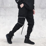 Men's Gothic Punk Hip Hop Cargo Pants - Black - XXXL - Polyester - image 5