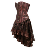 Women's Steampunk Cosplay Skirt Set - Black - Corset Skirt Set - 6XL - Polyester - image 12