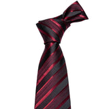 Men's 3 Pcs Classic Formal Tie Sets - Red/Black - 5022 - One Size - Silk - image 36