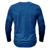 Men's Casual Long Sleeve Henly Shirt - Khaki - Long Sleeve Tee Shirt - 5XL - Polyester - image 15