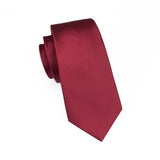Funki Buys | Neckties | Men's 4 Pcs Crimson Luxury Silk Tie Set