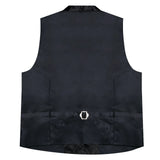 Men's 5 Pcs Luxury Grooms Vest Tie Set - Black/Gold - 5Pcs Set - MJ-0031-0090 - XXXL - Silk - image 20