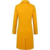 Women's Military Style Buttoned Overcoat - Yellow - Women's Jacket - XXXL - Polyester - image 30