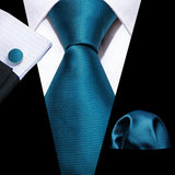 Funki Buys | Neckties | Men's 3 Pcs Shades of Teal Formal Tie Sets