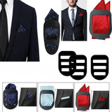 Men's Handy Pocket Square Holder - Black - 1 Pcs Pocket Square Holder - Medium - Plastic - image 9