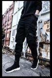 Men's Streetwear Hip Hop Cargo Pants - Black - XXXL - Polyester - image 4