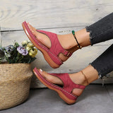 Women's Summer Slip On Sandals - Black - Slip On Sandals - 43 B - PU Leather - image 44
