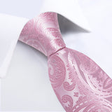 Men's 4 Pcs Formal Pink Silk Tie Sets - Pink - 7710 - One Size - Silk - image 34