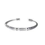 Men's Women's Fish Symbol Bangle - Silver - Unisex Bracelet - Adjustable - Alloy/Silver Plated - image 2