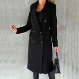 Funki Buys | Jackets | Women's Double Breasted Long Overcoat