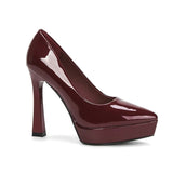 Women's Elegant Patent High Heel Pumps - Beige - 1 / 12cm Heel - 41 B - PU Patent Leather - image 18
