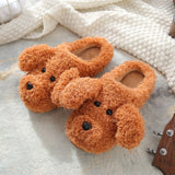 Women's Fluffy Winter Slippers - Orange - Puppy Slides - 36-37 - Plush - image 24