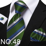 Funki Buys | Neckties | Men's 3 Pcs Striped Jacquard Tie Set