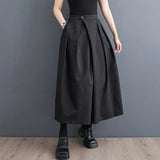Men's Women's Gothic Wide Leg Pant Skirts - Black - Pant Skirt - 4XL - Cotton - image 10