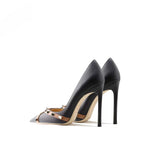 Women's Luxury Leather Rivet Stilettos - Apricot - 3 / Suede / 10cm - 41 B - Genuine Leather - image 18