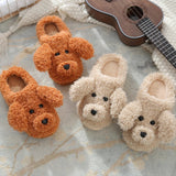 Women's Novelty Slippers Dog Slippers - Beige - Dog Slippers - 44 B - Plush - image 5