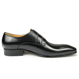 Men's Genuine Leather Pointed Toe Shoes - Wine Red - Dress Shoes - 50 B - Genuine Leather - image 7